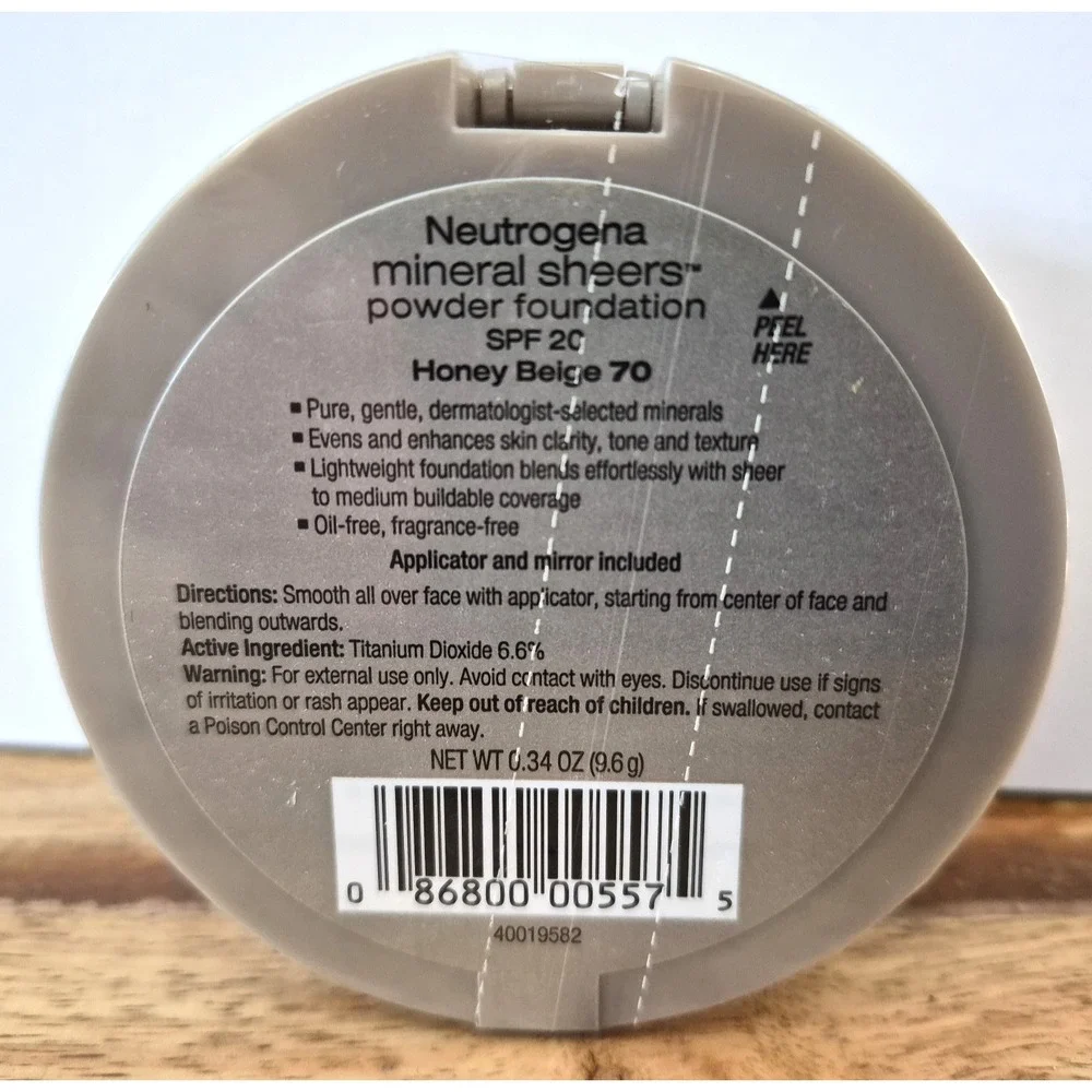 2x Neutrogena Mineral Sheers Powder Foundation 70 Honey Beige New Sealed